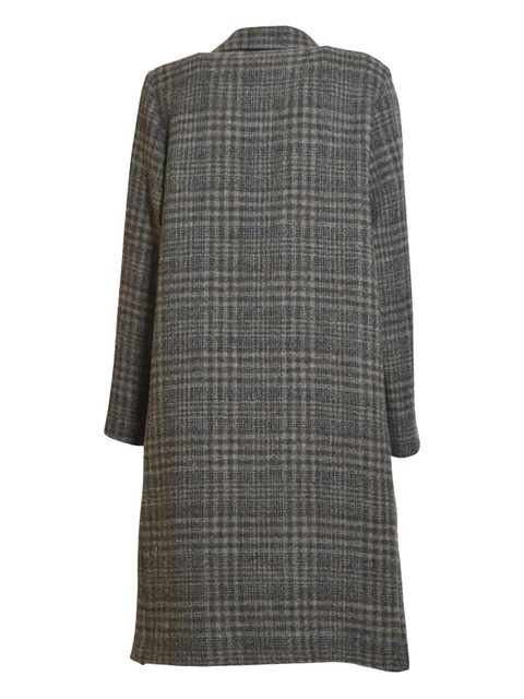 SOLOTRE check-pattern coat - Grey - zdjęcie produktu nr 2