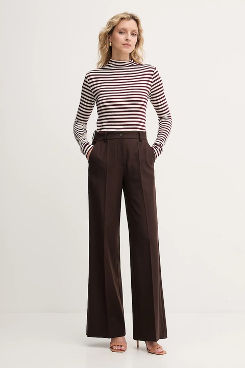 Marella longsleeve Emme by Marella kolor beżowy z golfem 2525946031200 - zdjęcie produktu nr 2