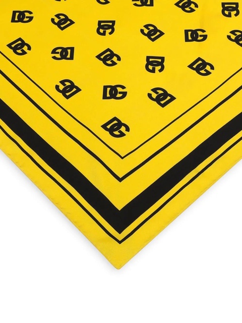 Dolce & Gabbana logo-print silk scarf - Yellow - zdjęcie produktu nr 1