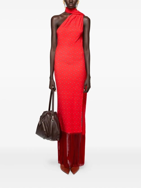 Acne Studios draped fringe dress - Red - zdjęcie produktu nr 2