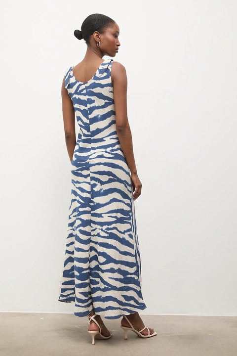 Answear.LAB sukienka kolor granatowy maxi prosta - zdjęcie produktu nr 1