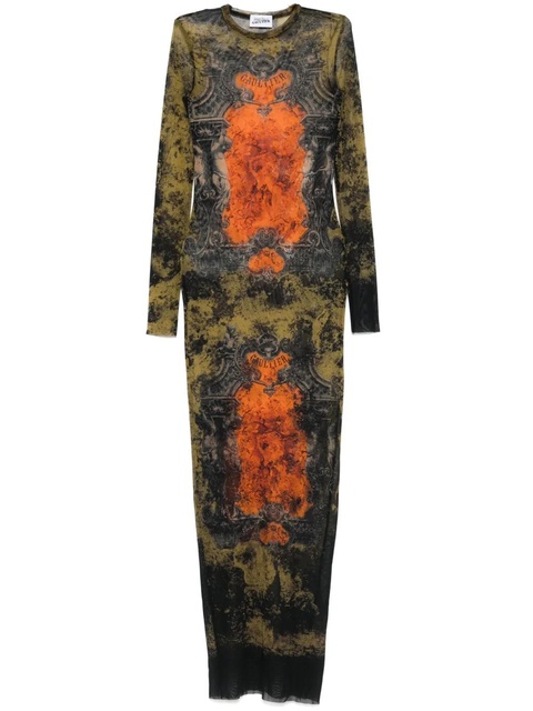 Jean Paul Gaultier graphic-print maxi dress - Orange - zdjęcie produktu nr 1
