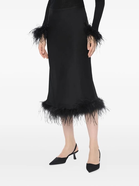 Blumarine feather trim skirt - Black - zdjęcie produktu nr 1
