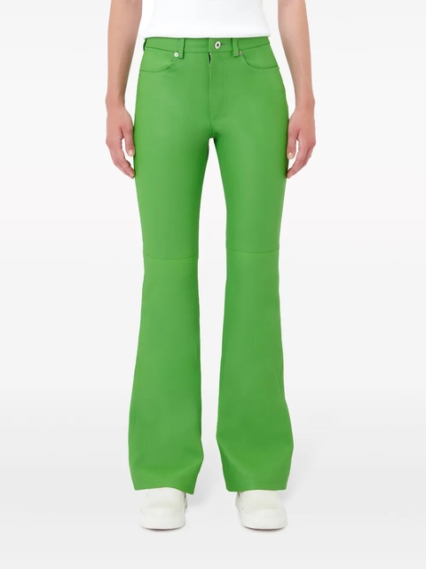JW Anderson leather bootcut-leg trousers - Green - zdjęcie produktu nr 2