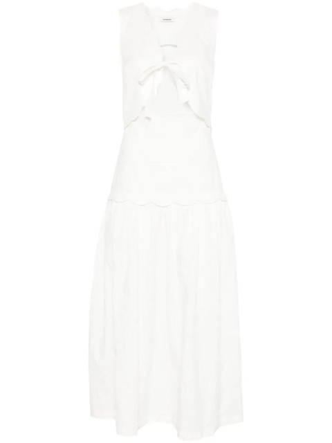 SANDRO scallop-edge maxi dress - White - zdjęcie produktu nr 1