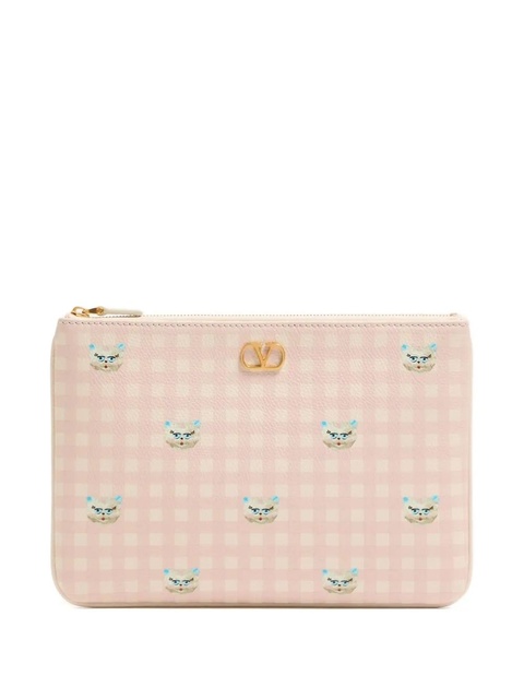 Valentino Garavani Le Chat De La Maison print clutch bag - Pink - zdjęcie produktu nr 1