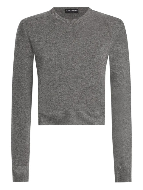 Dolce & Gabbana round-neck cropped sweater - Grey - zdjęcie produktu nr 1