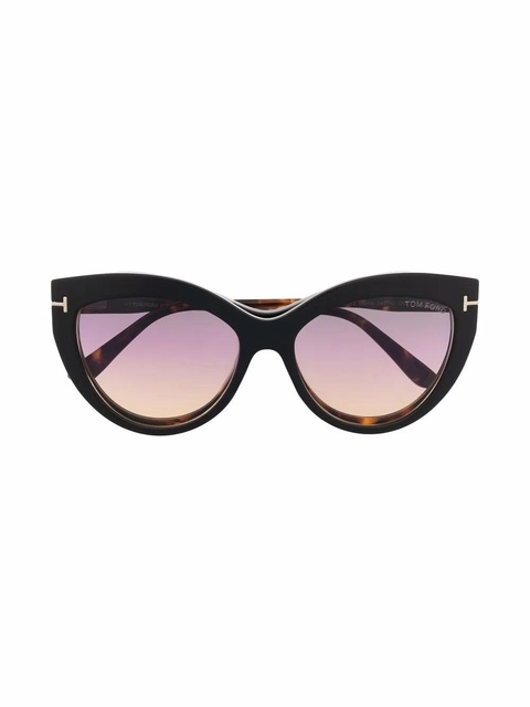 TOM FORD Eyewear detachable-frame cat-eye glasses - Brown - zdjęcie produktu nr 2
