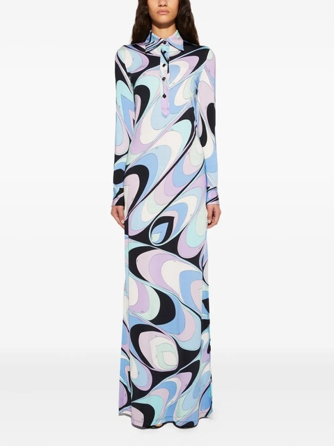 PUCCI onde-print shirt dress - Blue - zdjęcie produktu nr 1
