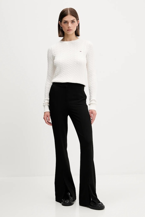 Tommy Jeans sweter bawełniany damski kolor beżowy lekki DW0DW22165 - zdjęcie produktu nr 2