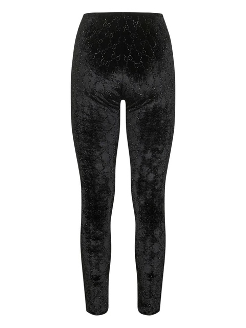 Gucci crystal-embellished leggings - Black - zdjęcie produktu nr 2