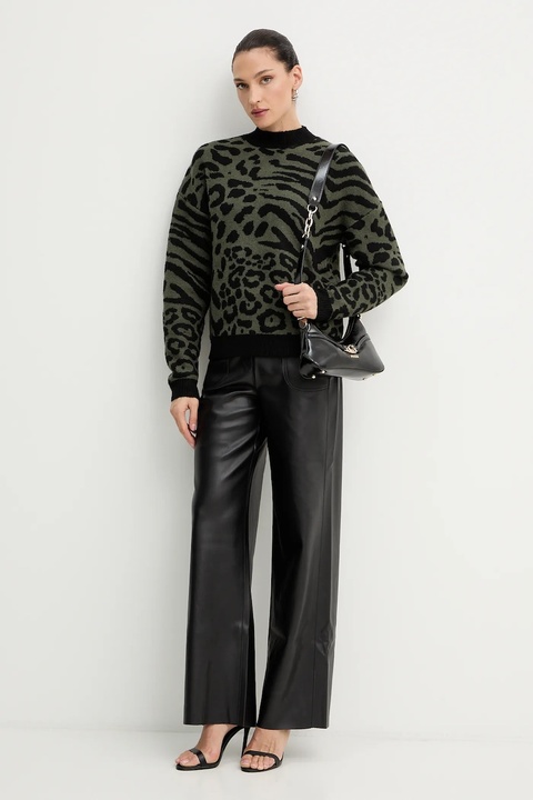 Morgan sweter damski kolor zielony z półgolfem MFELIXA - zdjęcie produktu nr 2