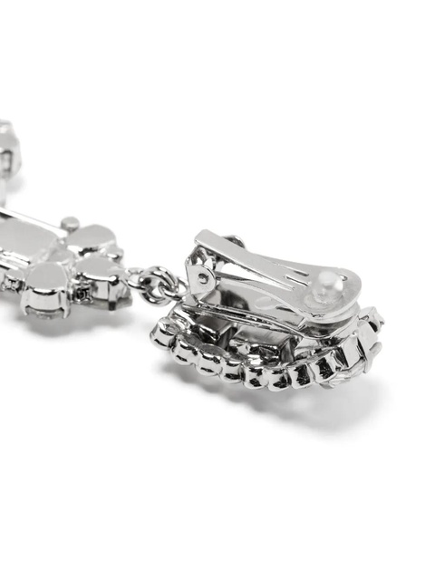 Alessandra Rich crystal-embellished earrings - White - zdjęcie produktu nr 2