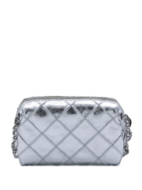 Tory Burch mini Fleming quilted chain-strap cross body bag - Silver - zdjęcie produktu nr 1