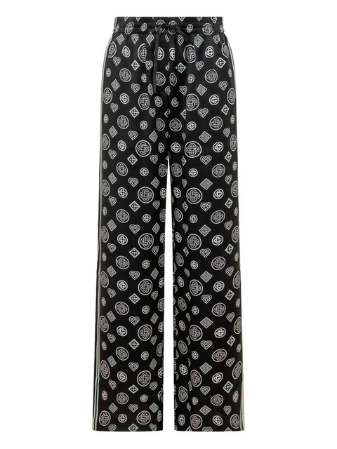 Casablanca printed stripe trousers - Black - zdjęcie produktu nr 1