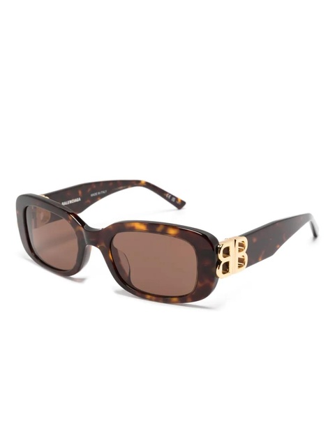 Balenciaga Eyewear Dinasty tortoiseshell rectangle-frame sunglasses - Brown - zdjęcie produktu nr 1