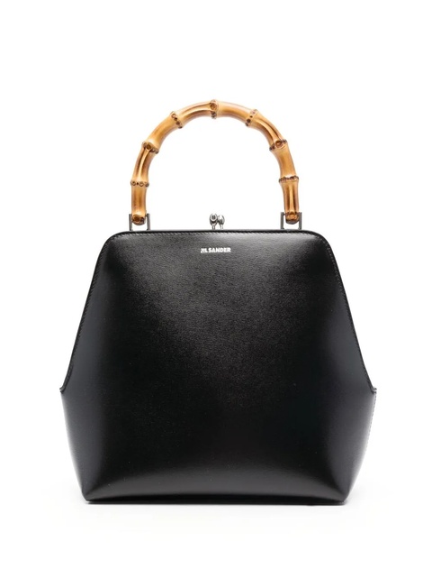 Jil Sander Goji Bamboo small leather top handle bag - Black - zdjęcie produktu nr 1