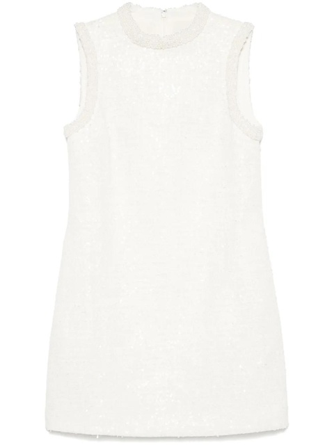 Self-Portrait sequin-embellished bouclé dress - Neutrals - zdjęcie produktu nr 1