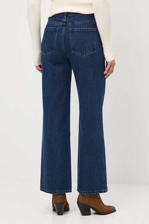 Medicine jeansy bawełniane damskie kolor granatowy - zdjęcie produktu nr 1