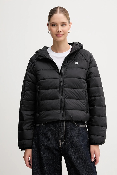 Calvin Klein Jeans kurtka kolor czarny przejściowa LV047C510G - zdjęcie produktu nr 1