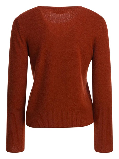 Guest In Residence button-front ribbed cardigan - Red - zdjęcie produktu nr 2