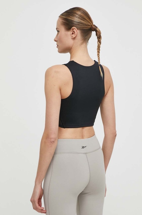 Reebok top treningowy LUX COLLECTION kolor czarny 100075373 - zdjęcie produktu nr 2