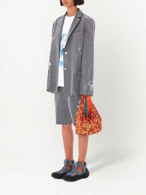 JW Anderson studded cotton shorts - Grey - zdjęcie produktu nr 1