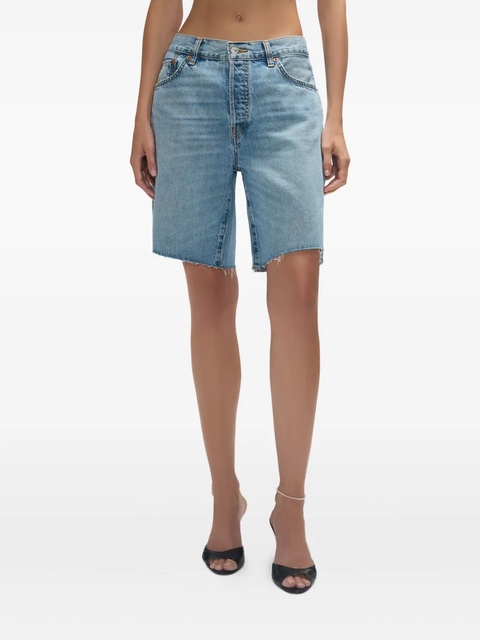RE/DONE 90s Comfort frayed-hem denim shorts - Blue - zdjęcie produktu nr 1