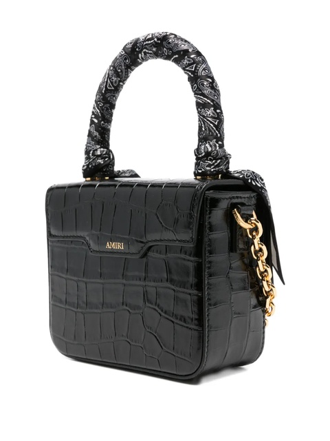 AMIRI crocodile-effect satchel - Black - zdjęcie produktu nr 2