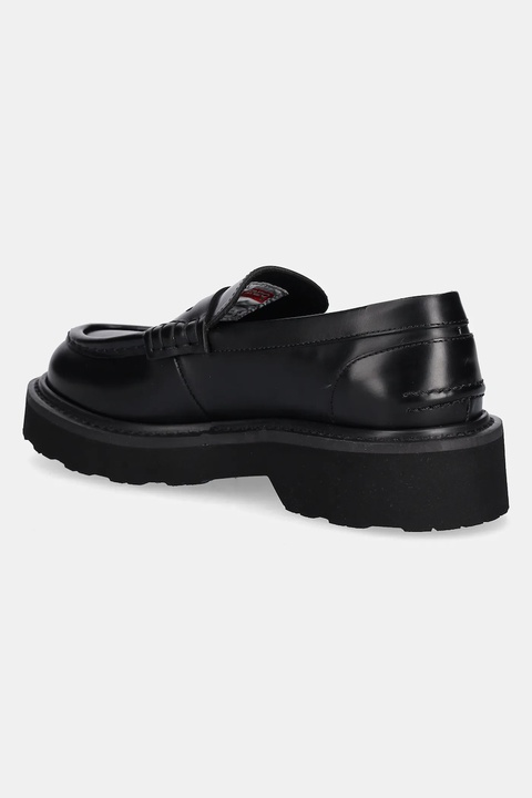 Kenzo mokasyny skórzane Loafer damskie kolor czarny na płaskim obcasie FF52LO110L52.99 - zdjęcie produktu nr 2