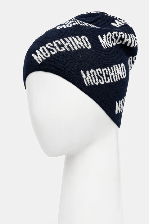 Moschino czapka z wełną kolor granatowy M5859 60112 - zdjęcie produktu nr 1