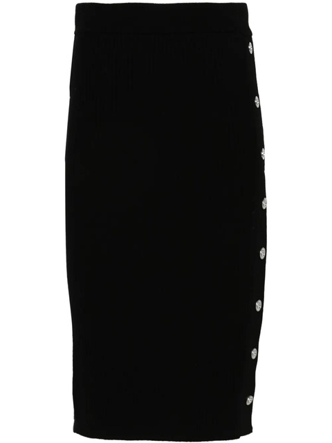 PINKO ribbed-knit midi skirt - Black - zdjęcie produktu nr 1