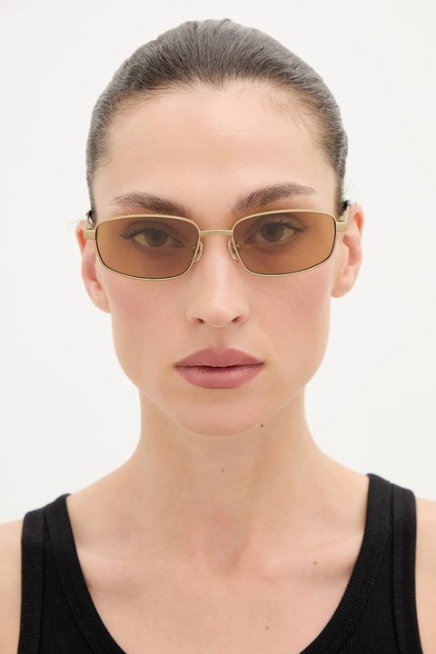 Jacquemus okulary przeciwsłoneczne SERA kolor złoty JAC121C1SUN - zdjęcie produktu nr 2