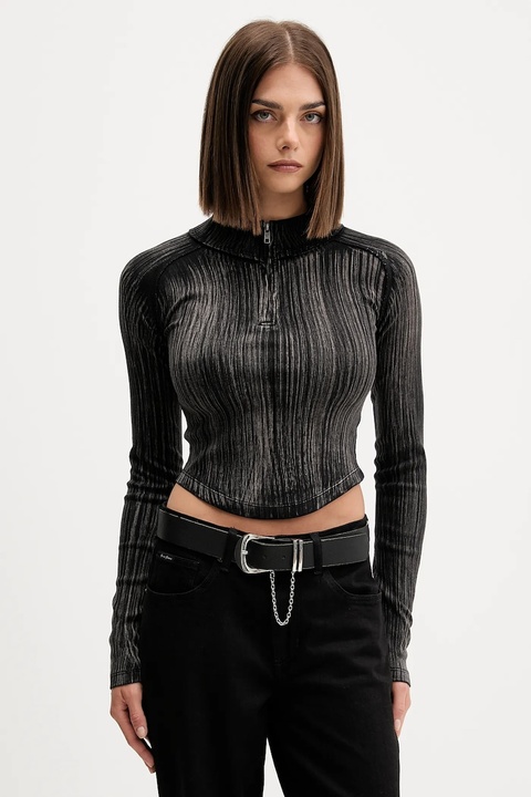 Guess Originals longsleeve kolor czarny z półgolfem W5BP34 KCTT1 - zdjęcie produktu nr 1