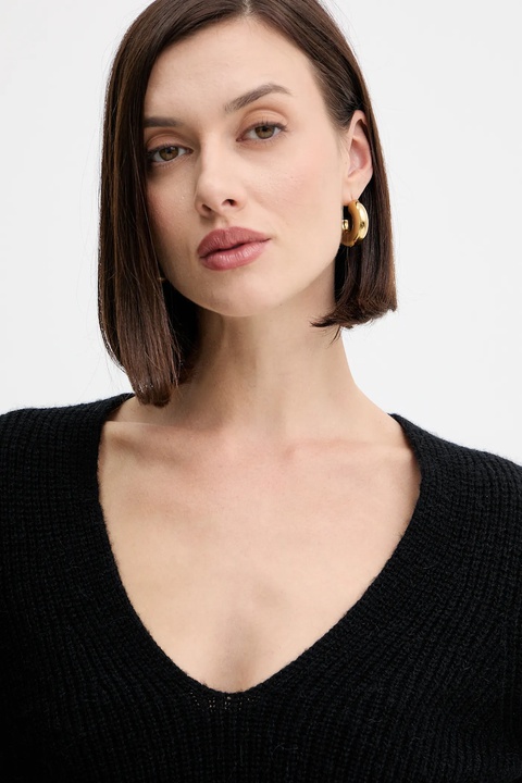 Twinset sweter z wełną kolor czarny 252TT3062 - zdjęcie produktu nr 2