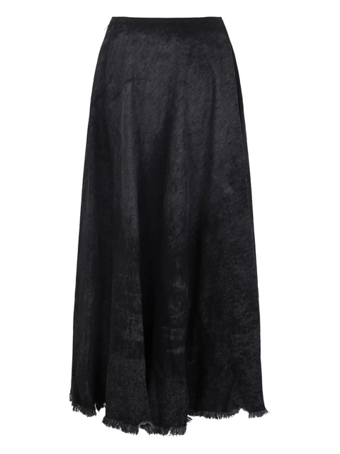 Diesel frayed-hem a-line skirt - Black - zdjęcie produktu nr 1