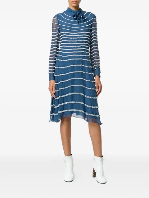 Valentino Garavani ruffled midi dress - Blue - zdjęcie produktu nr 2