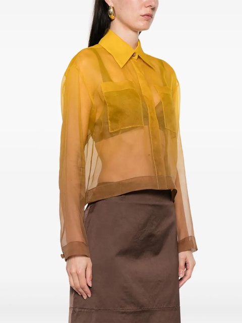 Max Mara semi-sheer shirt - Yellow - zdjęcie produktu nr 2