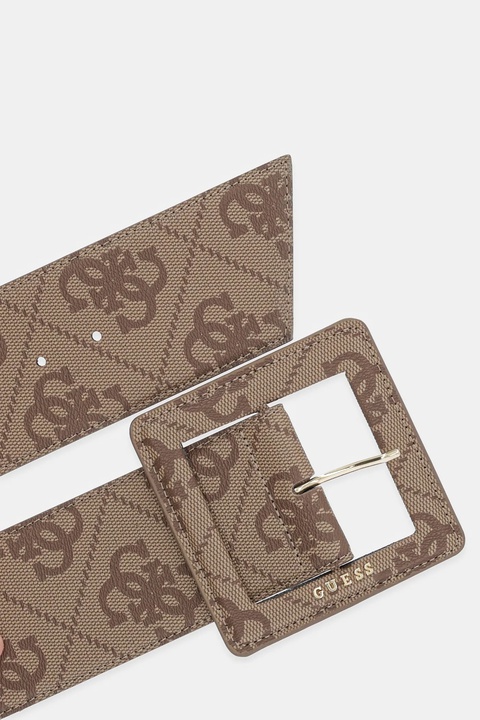Guess pasek QULD damski kolor beżowy BW9247 P5370 - zdjęcie produktu nr 1