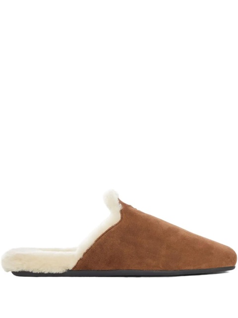 Prada suede-leather shearling mules - Brown - zdjęcie produktu nr 1