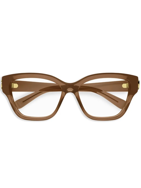 Gucci Eyewear cat-eye frame glasses - Brown - zdjęcie produktu nr 1