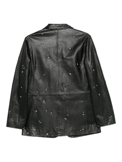Alysi embellished leather jacket - Black - zdjęcie produktu nr 2