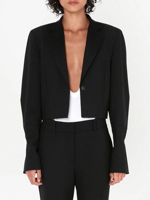 JW Anderson ring-detail cropped blazer - Black - zdjęcie produktu nr 2