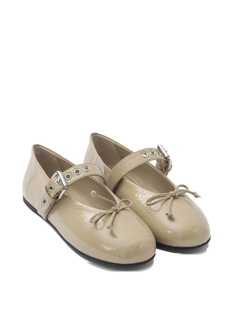 Miu Miu buckle bow ballet flats - Neutrals - zdjęcie produktu nr 2