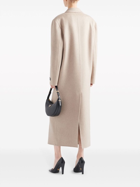 Prada double-breasted velour cashmere coat - Neutrals - zdjęcie produktu nr 2