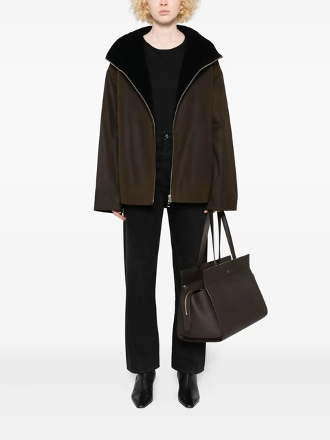TOTEME zip-front corduroy-collar jacket - Brown - zdjęcie produktu nr 2
