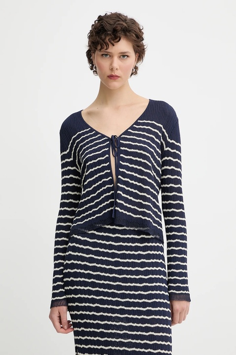 Rag & Bone kardigan damski kolor granatowy lekki WAS25P023UG23 - zdjęcie produktu nr 1
