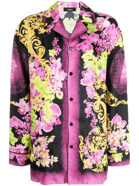 Versace Medusa Orchid-print blouse - Black - zdjęcie produktu nr 1