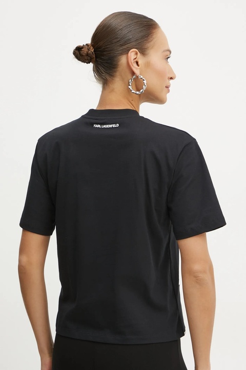Karl Lagerfeld t-shirt bawełniany damski kolor czarny A1W17013 - zdjęcie produktu nr 2