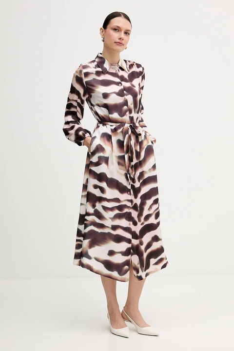 Marc Aurel sukienka kolor różowy midi prosta 6576-1000-24817 - zdjęcie produktu nr 2